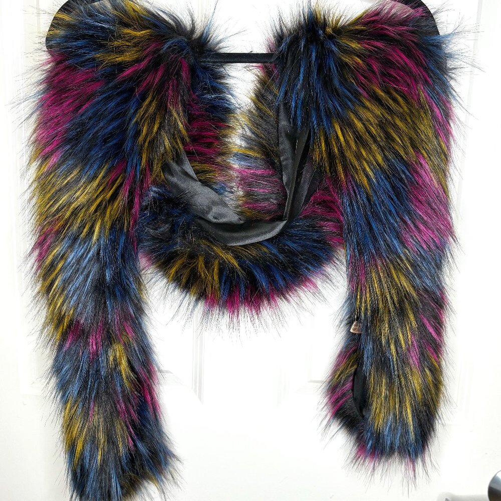 Multicolored Fur Stole